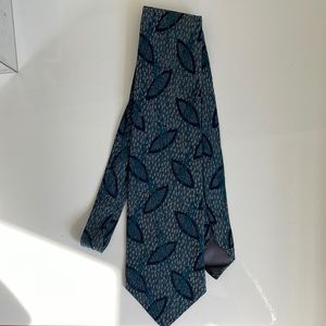 Armani Blue/Green Leaf Tie